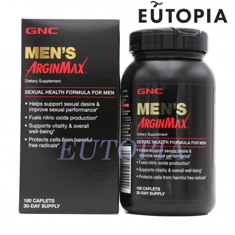 GNC MEN's ArginMax猛男配方 左旋精氨酸復合維他命180粒 (048107042929) 添加銀杏人參精華 