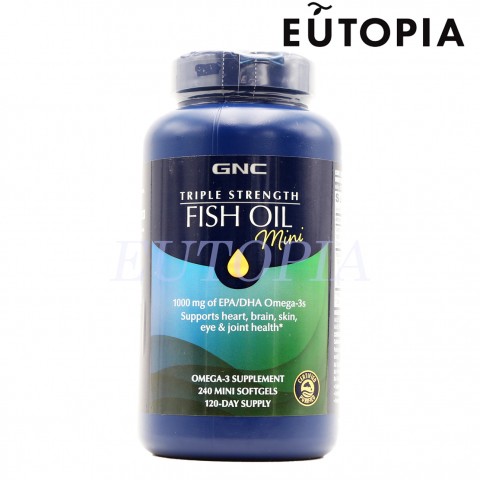 GNC 三倍強度深海魚油迷你軟膠囊1000mg 240粒(048107170493)