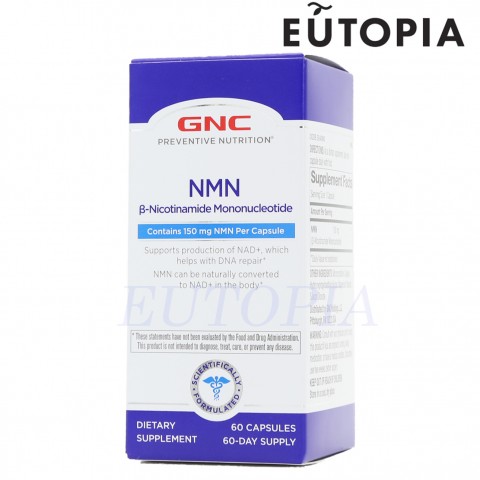 GNC 逆齡高純NMN150mg 60粒 (每瓶總計 9000mg NMN)853913003497